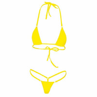 Women Sexy Micro Mini Bikini Thong Underwear G-String Bra Swimwear Sleepwear