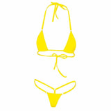 Women Sexy Micro Mini Bikini Thong Underwear G-String Bra Swimwear Sleepwear