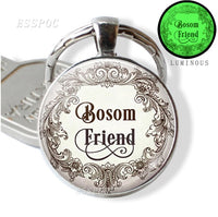 Sister, Best Friend Keychain, First Mother Pendant, Sisters Always Key Chains Glow In The Dark Handmade Gifts for Lovers