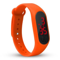 Men Black Led Watch Boys Girls Kids Children Students Sport Digital Watch Mens Womens Touch Screen Silicone Running Watches