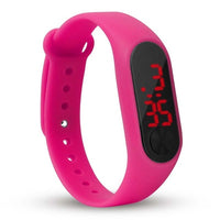 Men Black Led Watch Boys Girls Kids Children Students Sport Digital Watch Mens Womens Touch Screen Silicone Running Watches