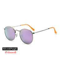 100% Polarizd Sunglasses Women Men Round Glasses Lady Mirror Sun Glasses Drive