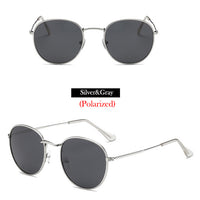 100% Polarizd Sunglasses Women Men Round Glasses Lady Mirror Sun Glasses Drive