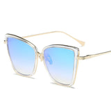 Classic Alloy Sunglasses Women Cat Eye Gradient Mens Sun Glasses Travel UV400