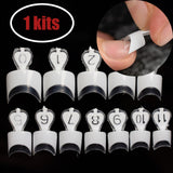 24pcs/kit White French Manicure Half Nail Tips Transparent Square French Nails DIY Nail extension Tip