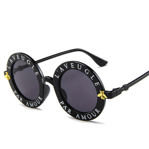 Sunglasses Small Bees Round Frame Sunglasses Men Women Retro Glasses Trend Sunglasses UV400