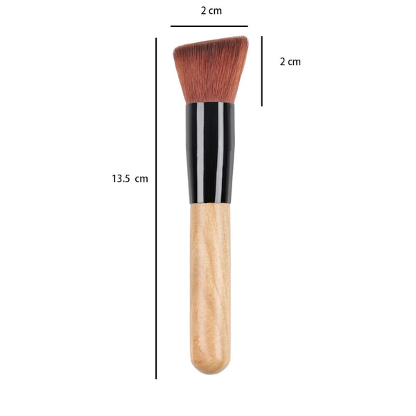 Wood Handle Rose Professional Makeup Tools Concealer Blusher Eye Shadow Face Makeup Brush Set