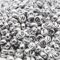 300PCS Round Mix Color Acrylic Letter Beads for Jewelry Making Kid Diy Material Loose Spacer 4*7mm