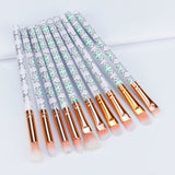 10pcs/Lot Eyeliner Makeup Brushes Set Women Make Up Tools Eyebrow Cosmetic kit Bohemia Style Brush