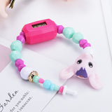 Cartoon DIY Charm Dress Quartz Clock Girls Cat Dog Digital Colorful Creative Watch Gift for Children