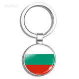 South Europe Country Flag Keychain Greece Albania Spain Italy Croatia Bulgaria Bulgarian Serbia Romania San Marino Portugal Flag