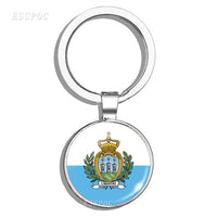 South Europe Country Flag Keychain Greece Albania Spain Italy Croatia Bulgaria Bulgarian Serbia Romania San Marino Portugal Flag