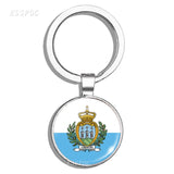 South Europe Country Flag Keychain Greece Albania Spain Italy Croatia Bulgaria Bulgarian Serbia Romania San Marino Portugal Flag