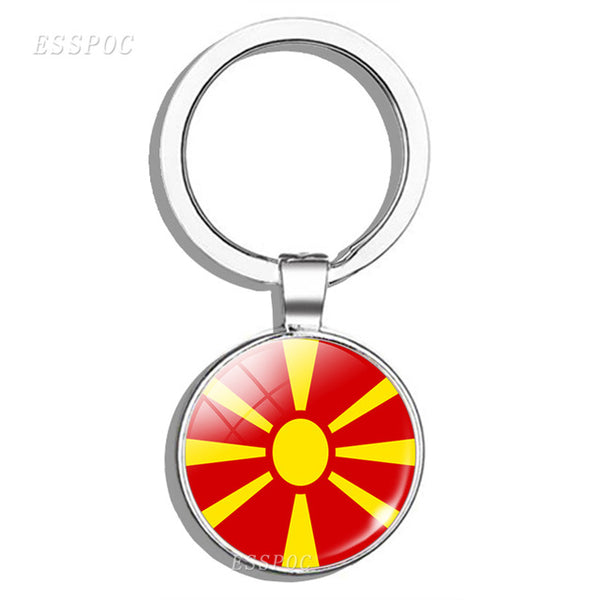 South Europe Country Flag Keychain Greece Albania Spain Italy Croatia Bulgaria Bulgarian Serbia Romania San Marino Portugal Flag