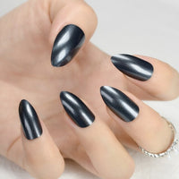 Frost Matte Surface Full Cover False Acrylic Artificial Nails Short Nude Color Nail Art Tips 24