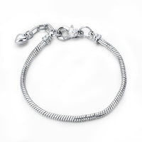 Style Silver\Gold Color Charm Bracelets Adjustable Snake Chain Bracelets for Women Lobster