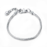 Style Silver\Gold Color Charm Bracelets Adjustable Snake Chain Bracelets for Women Lobster