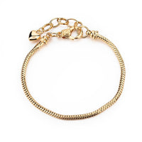 Style Silver\Gold Color Charm Bracelets Adjustable Snake Chain Bracelets for Women Lobster