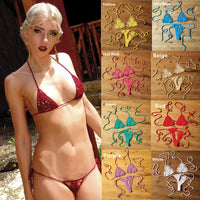 13 Color Handmade Crochet Micro Bikini G Thong String Beach Micro Swimwear Sexy Lingerie Sets Sunbathing Bikini