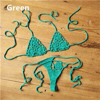 13 Color Handmade Crochet Micro Bikini G Thong String Beach Micro Swimwear Sexy Lingerie Sets Sunbathing Bikini