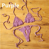 13 Color Handmade Crochet Micro Bikini G Thong String Beach Micro Swimwear Sexy Lingerie Sets Sunbathing Bikini