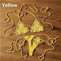 13 Color Handmade Crochet Micro Bikini G Thong String Beach Micro Swimwear Sexy Lingerie Sets Sunbathing Bikini