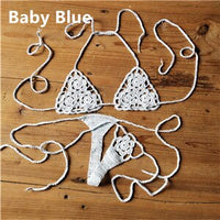 13 Color Handmade Crochet Micro Bikini G Thong String Beach Micro Swimwear Sexy Lingerie Sets Sunbathing Bikini