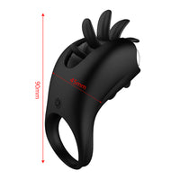 Rotation Oral Vibrator Ring Tongue Licking Penis Cock Vibrator G-spot Massage Ring Vagina Clitoris Stimulate for Men